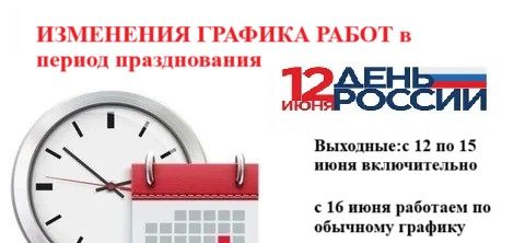 Гарик работы в период празднования Дня России